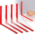 4-Pack Clear Acrylic Shower Splash Guards – Self-Adhesive Waterproof Corner Guards for Bathtub, Kitchen, or Sink (8.67” x 7.56”)