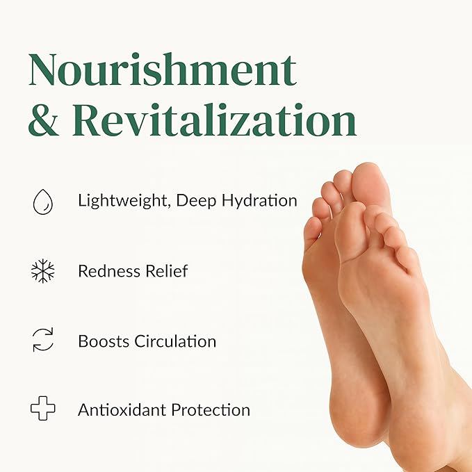 Epielle Nourishing Foot Mask 6 Pairs, Repair and Soften with Hemp & Rosemary Extract, Deep Moisturizing Socks for Dry, Cracked Feet, Self Care Gifts for Women, Spa Kit, Stocking Stuffers