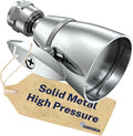 HammerHead Showers® Solid Metal 2 Inch High Pressure Shower Heads - CHROME – 2.5 GPM Shower Heads High Pressure - High Flow Shower Head with ADJUSTABLE SPRAY PATTERN - Fixed Shower Head
