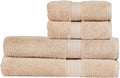 Christy Renaissance 4 Piece Beige Towel Set | 100% Egyptian Cotton | Luxury Bathroom Towels | Soft and Super Absorbent | 675 GSM | 2 Bath Sheet 2 Hand | Driftwood