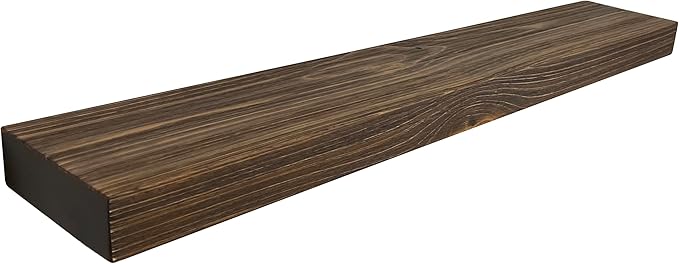 joelsantiques 42 Inch Wooden Floating Shelves for Wall - 42x10x2 in - Made of Natural Wood - Long Heavy Duty Rustic Wall Shelves for Bedroom - Perfect for Living Room, Kitchen - Medium Brown