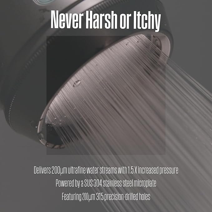 POSEION BT100 SW Filtered Shower Head – Handheld, High Pressure, Magnetized Sediment Filter, Ultrafine Water Stream, Spa-Like Comfort, Durable Build, Made in Korea
