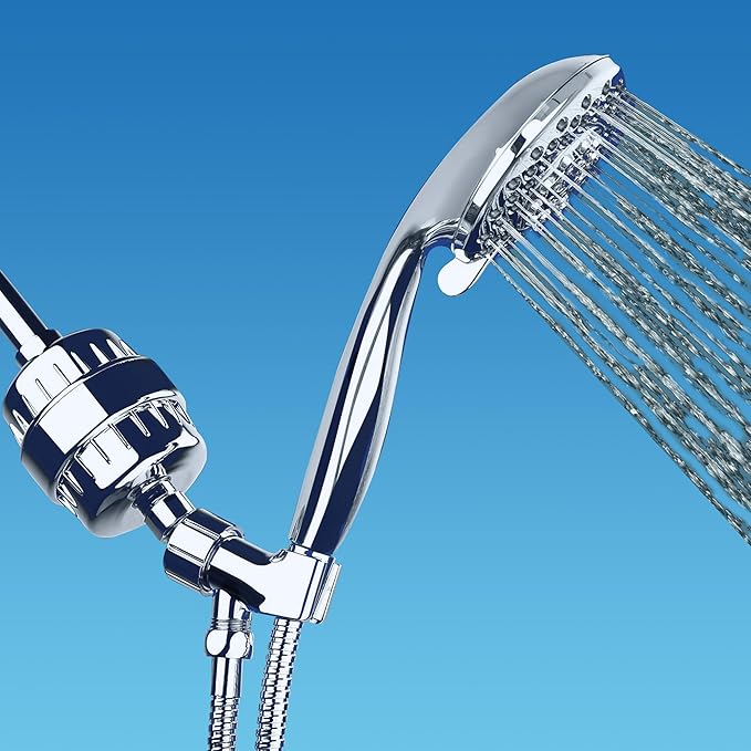 AquaBliss High Output Revitalizing Shower Filter - Reduces Dry Itchy Skin, Dandruff, Eczema, and Dramatically Improves The Condition of Your Skin, Hair and Nails - Matte Gold (SF100-GD)