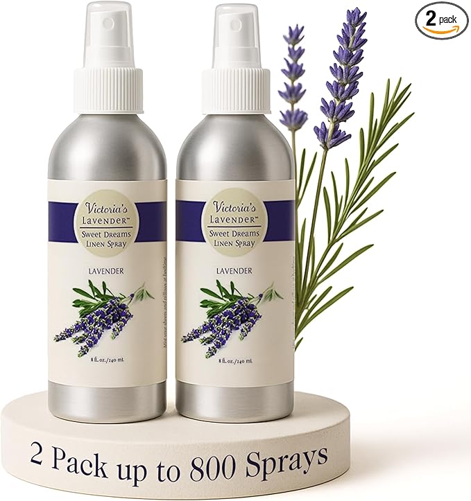 Victoria's Lavender Pillow and Linen Spray — Lavender Essential Oil - Lavender Spray, Mist Handmade in Oregon, Made in USA, Pack of 2, 16 oz Total 8 fl Oz