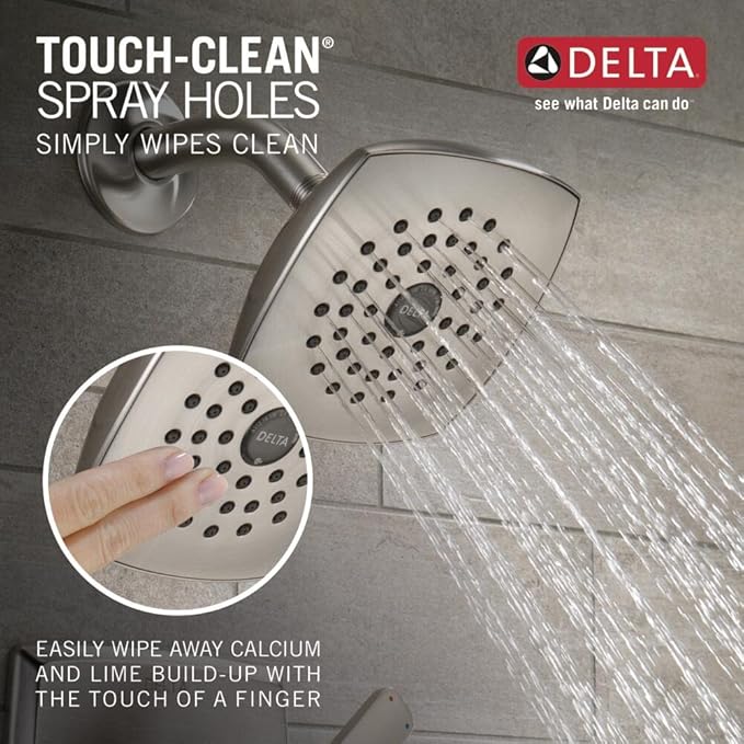 Delta Ashlyn 14 Series Shower Faucet Set, Brushed Nickel Shower Head and Handle Set, Valve Trim Kit, Stainless T14264-SS (Valve Not Included)