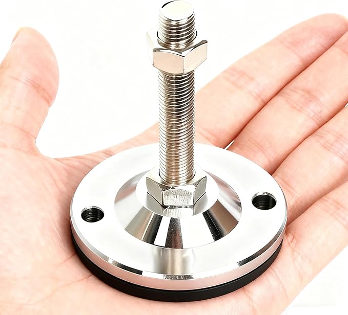 Furniture Leveling Kit, Adjustable Leveling Feet,Cabinet Levelers,Self Leveling Legs,Heavy Duty Leg Levelers,Carbon Steel Leg Leveler,Anti-Slip,2-Pack,D120xM20xH200,2500 Lb Capacity,4.7" Dia.
