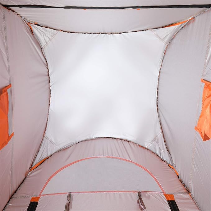 Pop Up Privacy Shower Tent,Portable Outdoor Bathroom Toilet Changing Dressing Room,Instant Rain Shelter for Camping & Beach,Lightweight & Sturdy, Easy Set Up, Foldable, with Carry Bag (Orange)