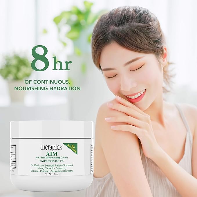 Theraplex AIM - Anti Itch Cream (2 oz) – 1% hydrocortisone for Itchy Skin Relief, moisturizing Cream for Eczema, Seborrheic Dermatitis. Safe for Kids. Relieves Itchy Skin with Maximum Strength.