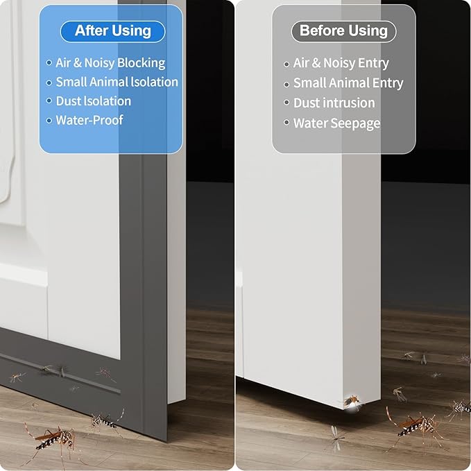 36FT Weather Stripping Door Seal - 2" Silicone Door Draft Seal Tape for Gaps Under Door Weatherstripping Sweep Stopper for Bottom of Shower Door/Sliding Glass Door