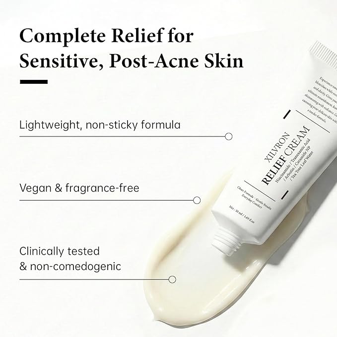 2 PCS Relief Cream, Korean Skin Care Moisturizer with Niacinamide, Arbutin & Tranexamic Acid, Barrier Cream for Soothing Repairing & Blemish Care, Vegan & Gentle Formula for All Skin Types, 1.69 Fl Oz