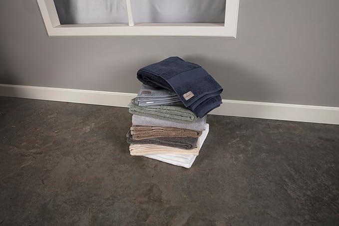 Maisonette Elegance 100% Organic Cotton Turkish Bath Sheets - Soft Absorbent Oversized Bathroom Towels - Ideal Quick Dry Extra Large Luxury Towel Set for Shower (35" x 70", 2 Pack) Light Gray (Shore)