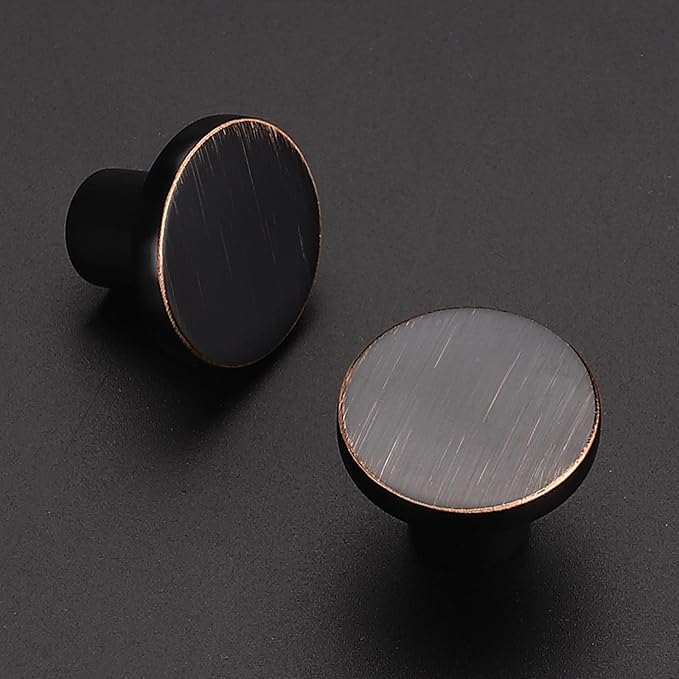 Ravinte 30 Pack Cabinet Knobs Oil Rubbed Bronze Kitchen Cabinet Knobs Round Dresser Drawer Pulls Closet Door Pulls 1-1/5 Inch