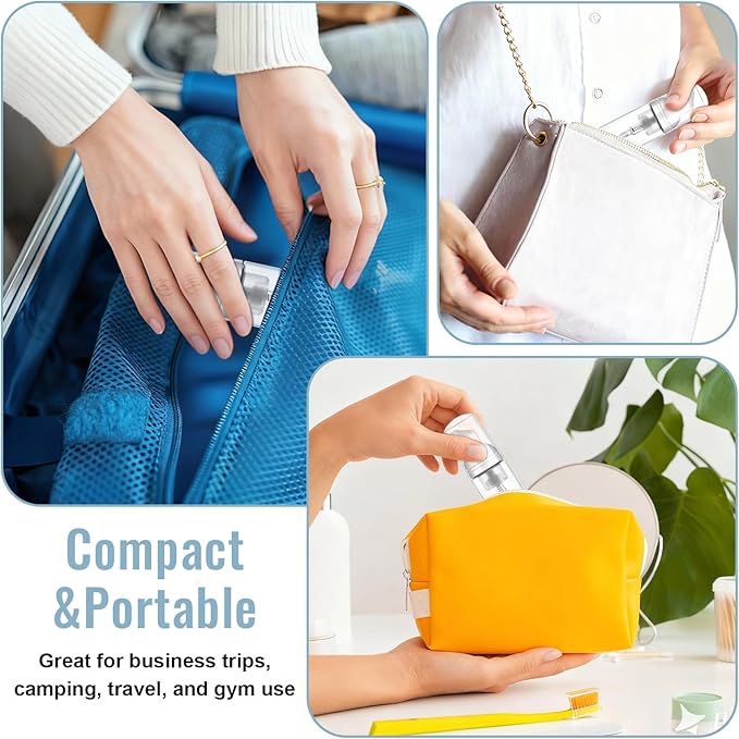 5 Pack 2 oz Travel Foam Pump Bottle, 60 ml Foam Dispenser, Clear PET Foaming Pump Bottle for Hand Soap, Shampoo, Hair Mousse, Self-Tanner, Facial Cleansers (5, Transparent)