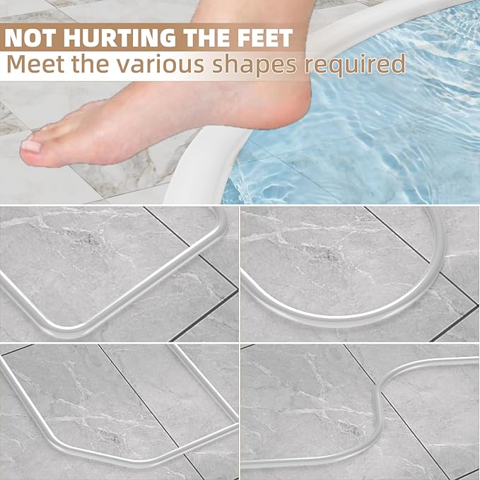 39” Transparent Shower Threshold Water Dam Stopper for Dry and Wet Separation,Self Adhesive Collapsible Walk in Shower Splash Guard Seal Strip,Silicone Sink Edge Water Barrrier for Bathroom,Kitchen
