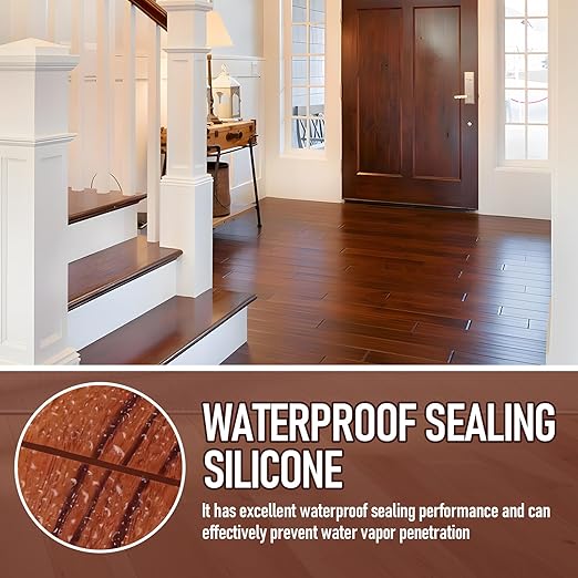 JAOJAO Brown Silicone Caulk, Brown Caulk Water-Resistant Adhesive Perfect Seal for Interior and Exterior Use Reliable and Effective Long-Lasting Protection for Doors Windows Siding Roofing,100g