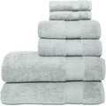 Hencely 6-Piece Bath Towel Set - High Absorbency, Quick Drying - 100% Soft Turkish Cotton - 2 Bath Towels, 2 Hand Towels, 2 Washcloths - for Bathroom, Home, Hotel, Spa, and Gym - 6-Pack Light Green