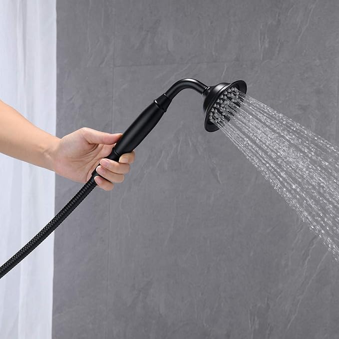 Tub Filler Freestanding Bathtub Faucet Black Floor Mounted Brass Bathroom Tub Faucets with Hand Shower