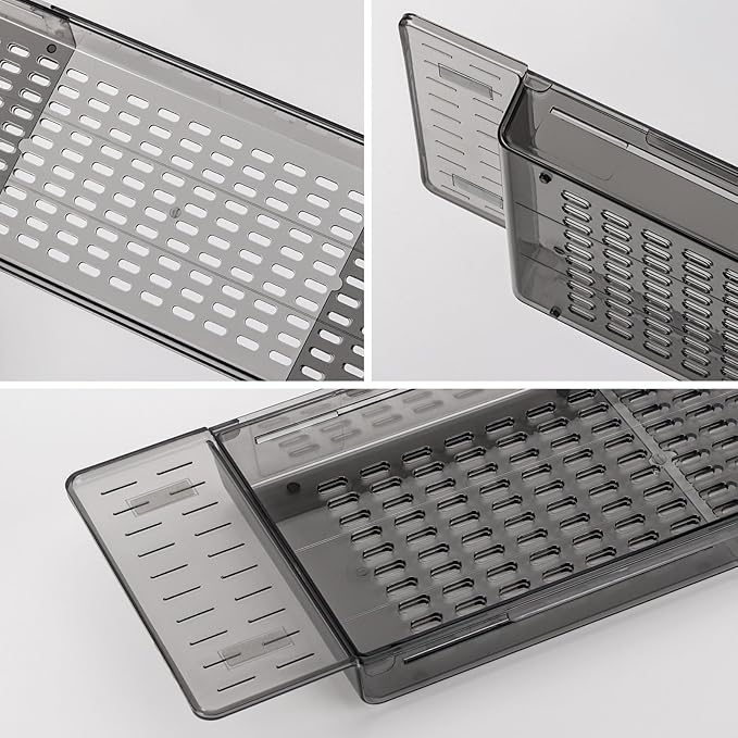 2 Pack Bathtub Tray Caddy - Expandable Bath Tray for Tub Bath Table Trays Storage Rack with Book and Wine Glass Holder, Bathroom Accessories for Spa, Gray