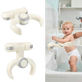 Baby Shower Stand for Infant to Toddler 6–36 Months, Wall-Mounted Baby Bath Stand Support with Adjustable Height & Powerful Suction, Space-Saving Easy Clean Design, Baby Shower Gifts,Gray