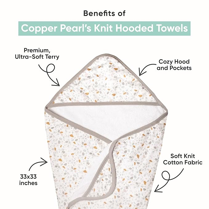 Copper Pearl Hooded Bath Towels Premium Knit/Terry Cloth Baby Towels with Hood, Pockets, and Cool Designs - Great to Gift and Make Bath Time Fun - Baby Bath Towel, Enchanted