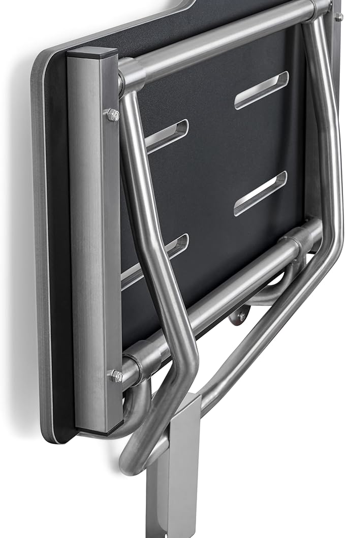 Seachrome 26" x 22.5” Black Reversible Folding Transfer Tub/Shower Seat, ADA Compliant