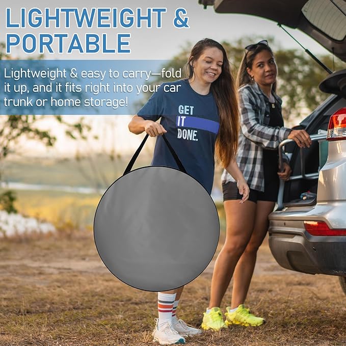 Pop Up Privacy Shower Tent,Portable Outdoor Bathroom Toilet Changing Dressing Room,Instant Rain Shelter for Camping & Beach,Lightweight & Sturdy, Easy Set Up, Foldable, with Carry Bag (Dark Gray)