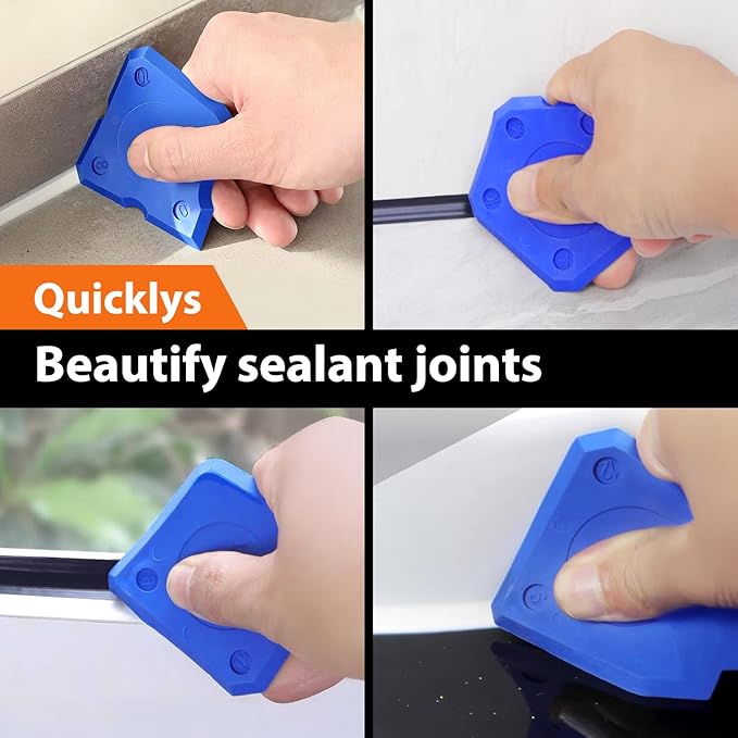 Caulk Gun Kit - Smooth Silicone Caulking Tools The Smarter Way to Seal & Repair! Professional Caulk Gun Set with Glide & Comfort Grip/Heavy-Duty Metal/Plastic for Flawless DIY