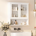 Modern Hanging Bathroom Cabinet, Sturdy Wooden Medicine Cabinet with Buffering Hinge & Anti-Scratch Door, Space-Saving Wall Mounted Over Toilet (Acrylic-Insert Panel Door)