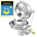 Eye Wash Station with Cover, Wall Mount Eyewash Station OSAH Approved, Stainless Steel Plumbing Eye Washing Unit, with Dual Spray & Mirror, NPT Threaded, Industrial& Commercial Grade Eye Wash Station
