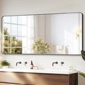 Delma Bathroom Vanity Mirror, Black Framed Bathroom Mirror for Over Sink, High-Definition Bathroom Mirror, Versatile Bathroom Vanity Mirror, Hangs Horizontally or Vertically(30x60, Black)