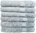 Hencely Premium 6-Pack Washcloths 12x12 Inches Soft Turkish Cotton High Absorbent and Quick Dry Dishtowel for Kitchen and Bath (Wash Cloth 6 Pack, Water Green)