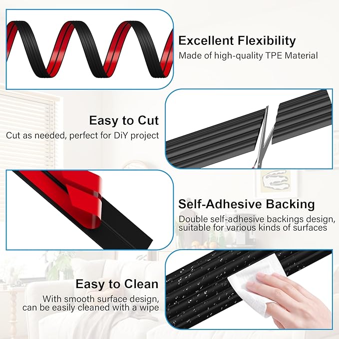 20FT Flexible Wall Corner Protector Moulding Trim, Peel and Stick Inside & Outside Wall Corner Guards Edge Protector,Self Adhesive Molding Trim Strip for Edge Ceiling