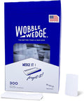 WOBBLE WEDGES The Original Rigid Plastic Shims, Heavy Duty Leveling Wedges for Furniture, Tables, Toilets, Home Improvement & Work Projects, Transparent Leveling Feet, Made in USA, 300Pack