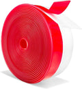 Wide Silicone Weather Stripping, 3 inch (W) x 20 Ft (L) Door Draft Stopper, Silicone Seal Strip for Doors Windows and Shower Glass Gap, Clear