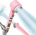 Filtered Shower Head with Handheld, High Pressure Water Flow and Multiple Spray Modes Shower Head with Filter, Power Wash for Hard Water, Showerhead with ON/OFF Switch for Pets Bath (Pink)