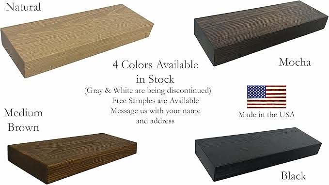 joelsantiques 60 Inch Wooden Floating Shelves for Wall - 60x10x2 in - Made of Natural Wood - Long Heavy Duty Rustic Wall Shelves for Bedroom - Perfect for Living Room, Kitchen - Beige