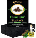 All Natural Pine Tar Soap Bar 4oz – Cleansing Anti Acne Eczema Psoriasis Itch Relief Pine Tar Face & Body Wash Cleanser – Pure Goat’s Milk Soap with Oatmeal, Charcoal, Essential Oils Made in USA