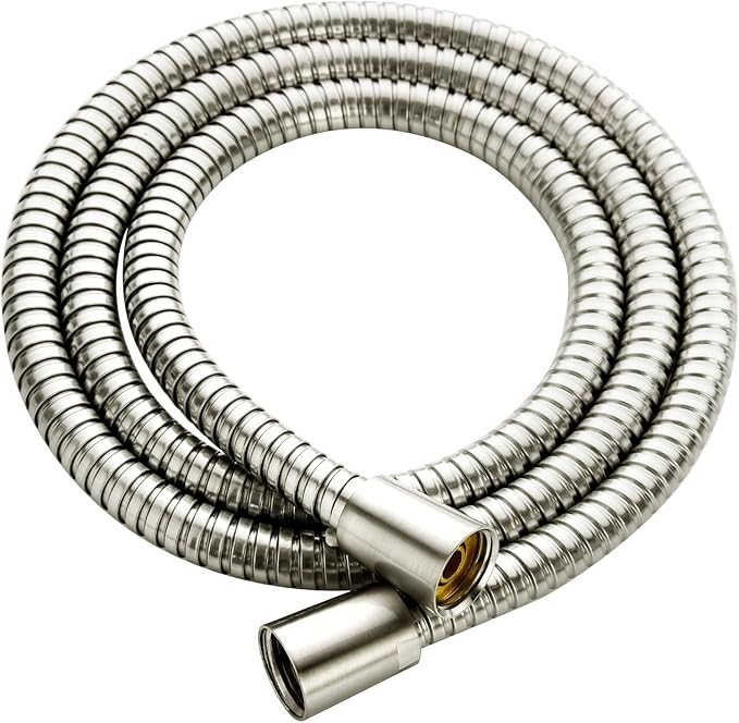 BRIGHT SHOWERS Shower Hose For Hand Held Shower Heads, 69 Inches Cord Extra Long Stainless Steel Hand Shower Hose, Ultra-Flexible Replacement Part with Brass Insert, Brushed Nickel