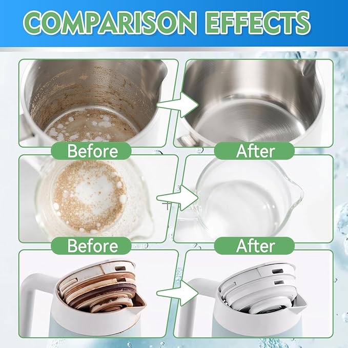 Kettle Descaler Tablet, 36 Pack Kettle Cleaner Removes Hard Water Buildup, Efficient Water Bottle Cleaning Tablets, Limescale Remover Tablet For Kettles, Coffee Machines, Shower Heads