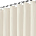 Inhousolu Fabric Shower Curtain Waffle Weave, 230 GSM Heavy Duty, Weighted Hem, 14 Metal Hooks, Water Repellent, Machine Washable, Hotel Spa Luxury Bath Curtain Set, 72 x 84 Inch, Ivory