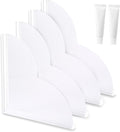 Splash Guard for Bathtub, 4 Pack Bathtub Splash Guard with Adjustable Angle, Silicone Base, and Professional Waterproof Adhesive, Shower Water Guard with Enlarged and Widened Design, 9.25x9.25 Inch