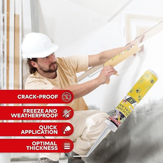XFasten White Silicone Caulk 10.1oz (4-Pack, 40.4oz Total) Odorless 100% Silicone Waterproof Sealant for RV Caulking Exterior, Aquarium Silicone, Bathtub Caulk, Window | Weatherproof Bathroom Caulk