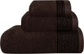 Belizzi Home Ultra Soft 3 Pack Cotton Towel Set, Contains a Bath Towel 28x55 inch, a Hand Towel 16x24 inch & a Wash Coth 12x12 inch, Ideal Everyday use, Compact & Lightweight -Chocolate Brown