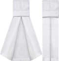 Shimeyao 2 pcs 2 Pcs Cotton Sports Football Towel with Closure Pitching Football Sweat Towel for Sports Gym Men Women Accessories(White,Classic)