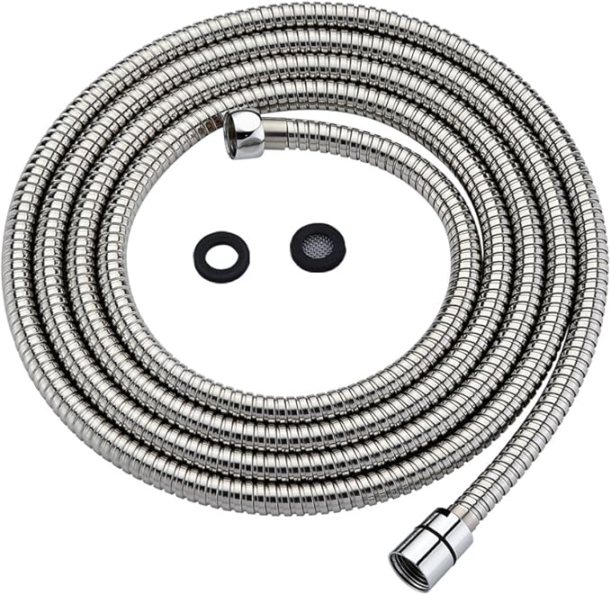 Purelux Shower Head Hose 118 Inches (3 Meters or approx. 10 Feet) Extra Long Handheld Showerhead Extension, Universal Replacement Made of Stainless Steel Polished Chrome