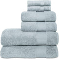 Hencely 6-Piece Bath Towel Set - High Absorbency, Quick Drying - 100% Soft Turkish Cotton - 2 Bath Towels, 2 Hand Towels, 2 Washcloths - for Bathroom, Home, Hotel, Spa, and Gym - 6-Pack Water Green