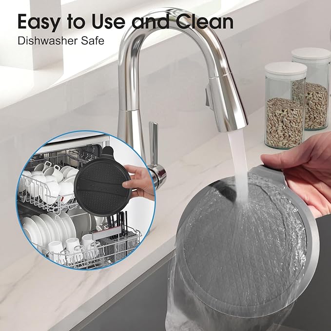 Silicone Drain Stopper for Shower & Tub,Shower,Sink,Bathtub,Floor Drain- Super Seal for Hair Clog Prevention,No More Leaks & Bad Smells - 5.9″x 7.3″,3 Pack (Patented Product)