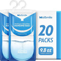 Moisture Absorbers 20 Pack Fragrance Free, Hanging Closet Dehumidifier Bags, Humidity Absorber, Compact Eliminates Odors Humidity Packs for Car, Bathroom, Bedroom, Basement, 9.8OZ