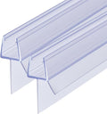 Shower Door Bottom Seal 2-Pack 3/8" x 39" Frameless Glass Shower Door Seal Strip Stop Leaks Create a Water Barrier with Extra Long Lip Covers up to 0.787" (20mm) Gap Replacement Bottom Seal