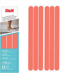 S&X Non Slip Bath Stickers,Gritty Textured Slip-Resistant Treads,0.75-Inch by 11-Inch,12 Strips Per Pack (Rosy)